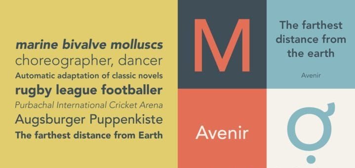 Avenir Pro Font