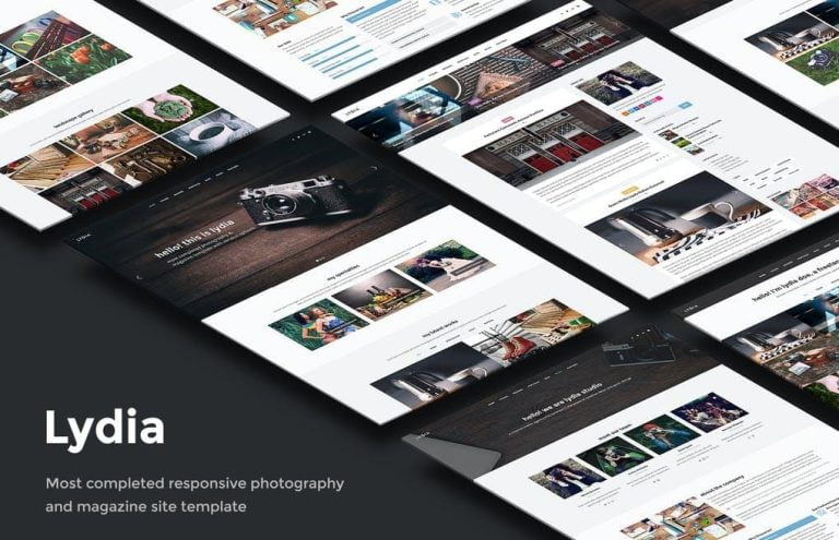 Lydia – Photography & Magazine Site Template