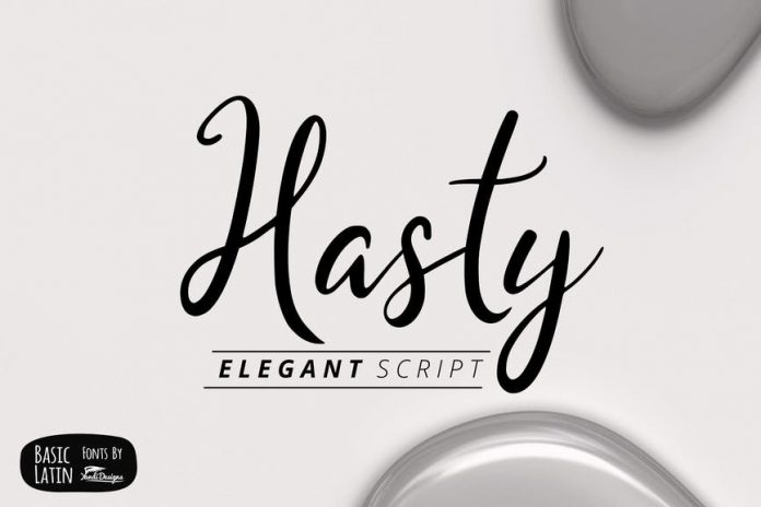 Hasty Elegant Font