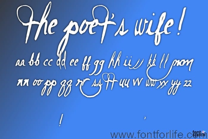 The Poet’s Wife! Font