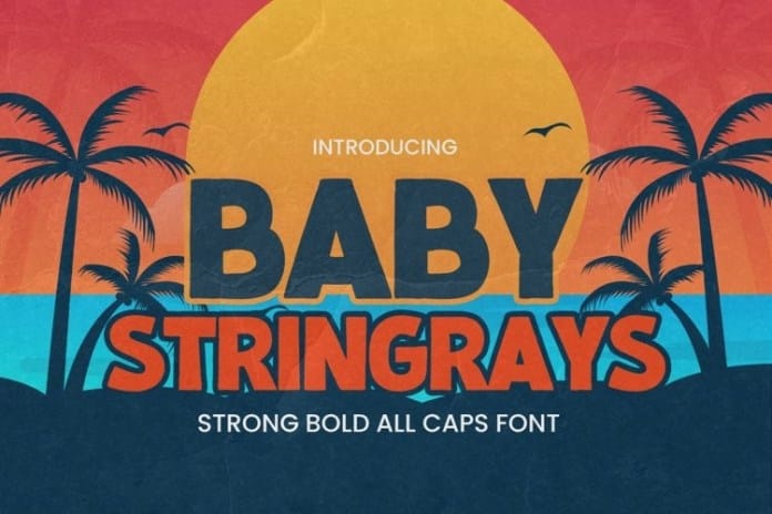Baby Stringrays - Strong Bold All Caps Font