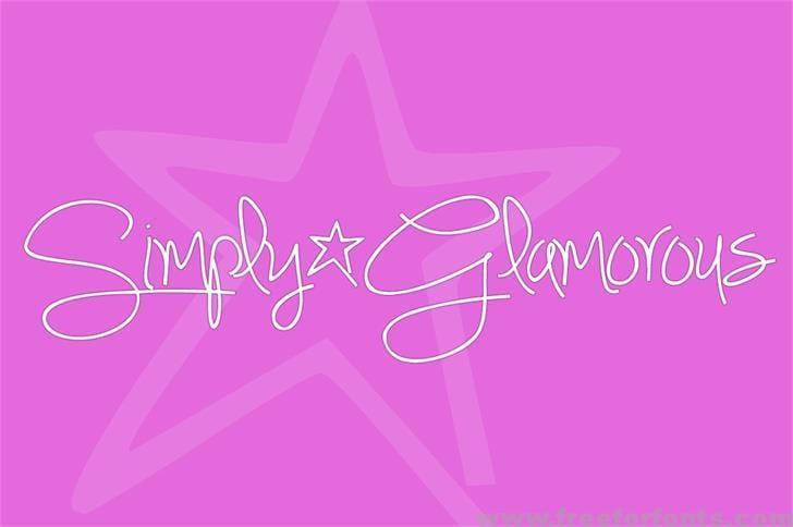 Simply*Glamorous font