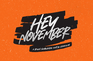 Hey November Brush Free Font