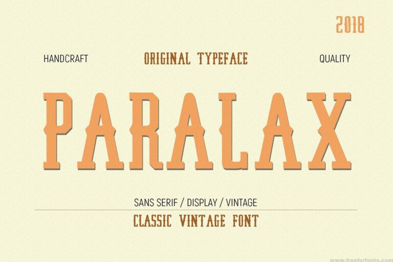 Paralax Typeface Font