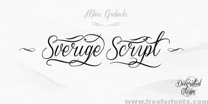 Sverige Script Demo font