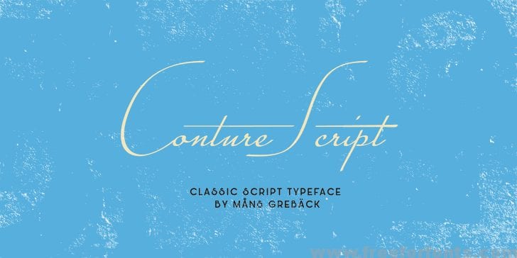 Conture Script PERSONAL USE font