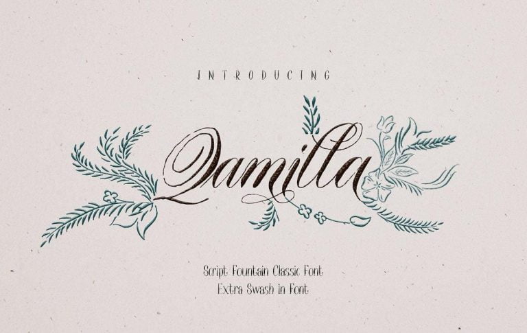 Qamilla Fonts Script free download