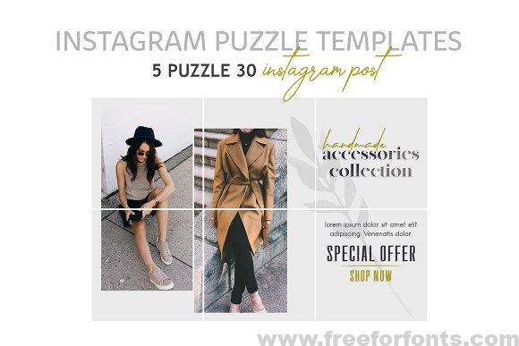Instagram Puzzle Templates – Fashion