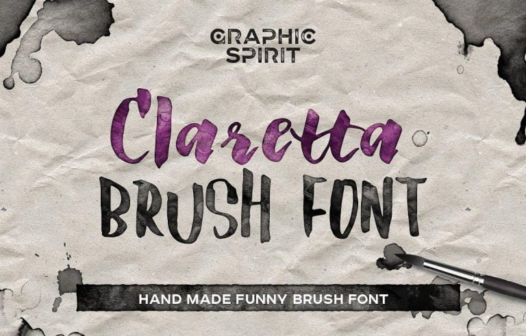 Claretta Brush Ink Font free download