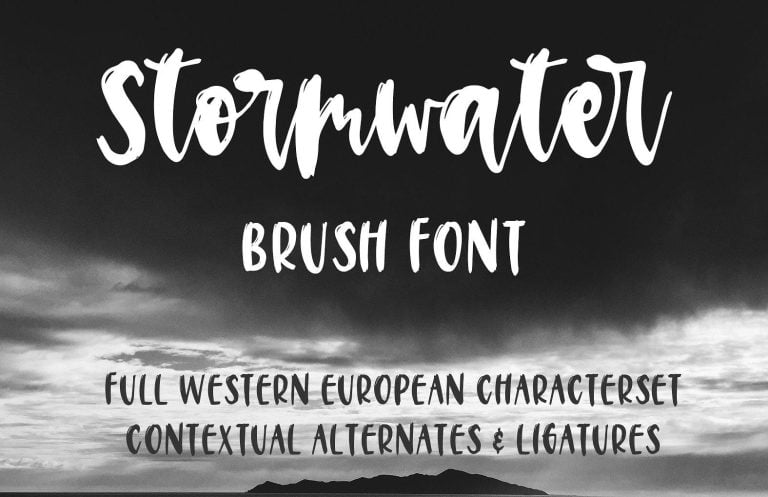 Stormwater Brush Font free download