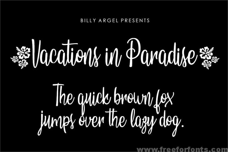Vacations in Paradise Personal font