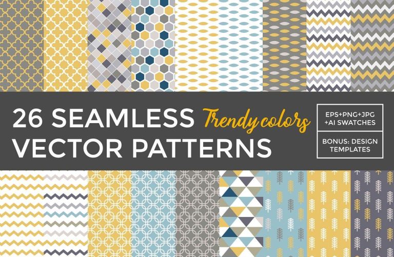 26 Vector Patterns Trendy Colors