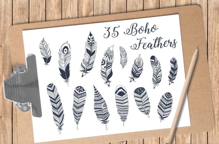 Boho Feathers Set