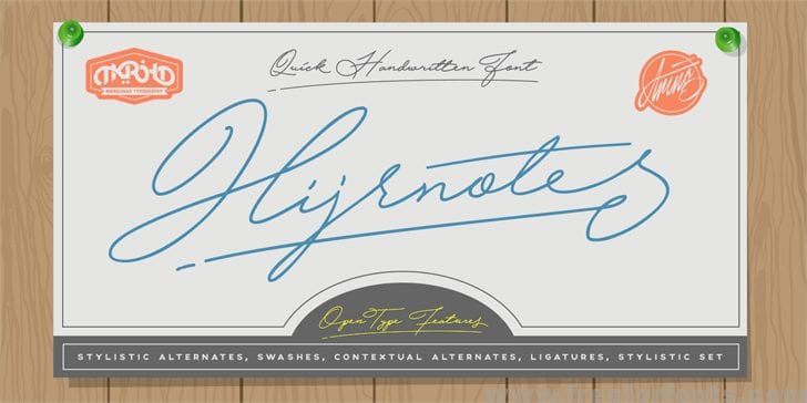 Hijrnotes PERSONAL USE ONLY font