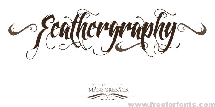Feathergraphy Decoration font