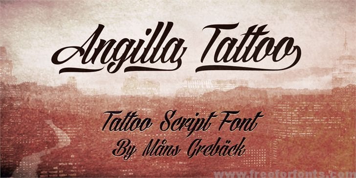 Angilla Tattoo Personal Use font