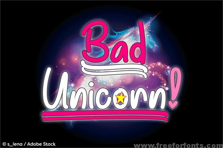 Bad Unicorn DEMO font
