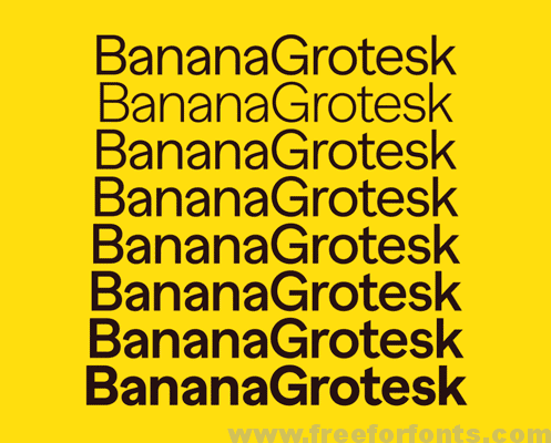 Banana Grotesk Font Family Free Download
