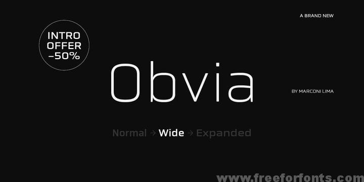 Obvia Wide Font Family – 9 Fonts Free Download