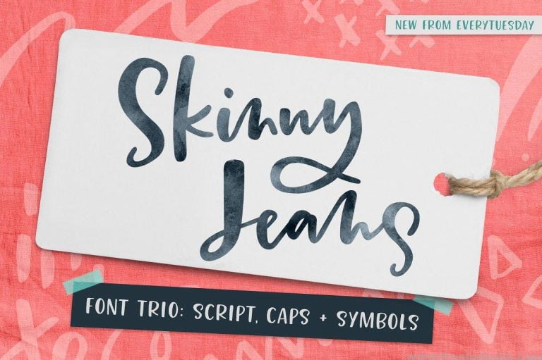 Skinny Jeans Font Trio free download