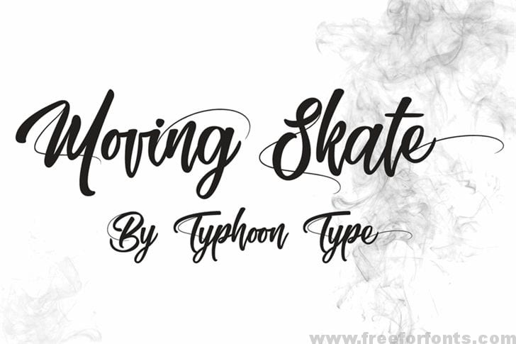 Moving Skate font