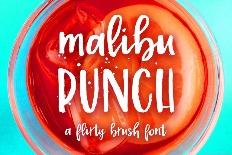 Malibu Punch, a textured brush font free downlaod