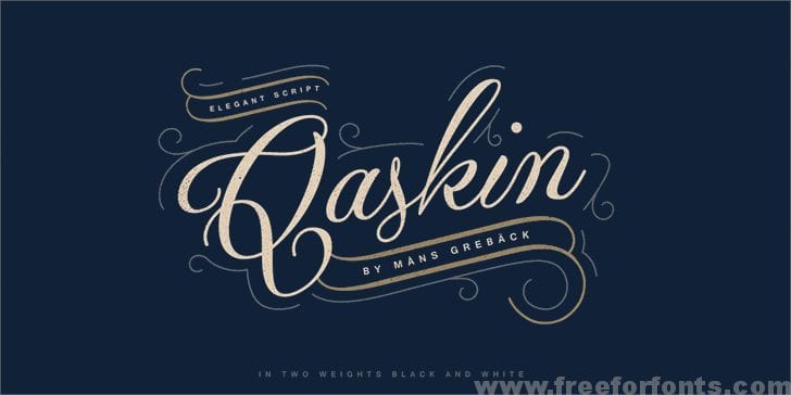 Qaskin Black Personal Use font