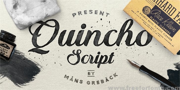 Quincho Script PERSONAL USE font