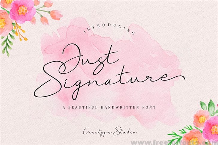 Just Signature font