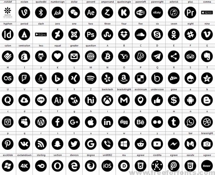 font 100 icons font