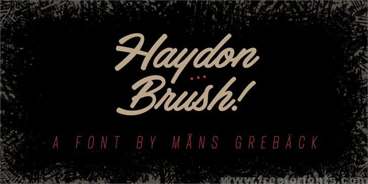 Haydon Brush PERSONAL USE font