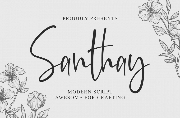 Santhay Modern Script Font