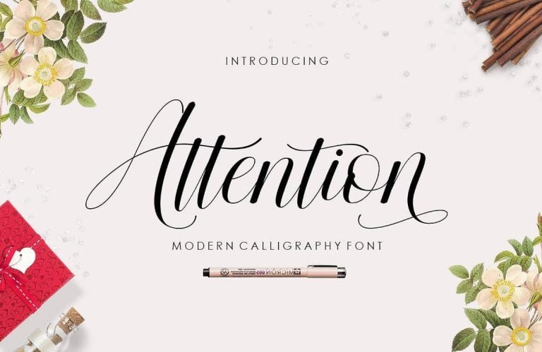 Attention Script Fonts