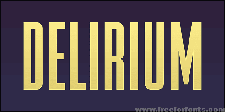 FTY DELIRIUM NCV font
