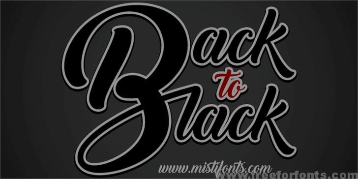 Back to Black Demo font
