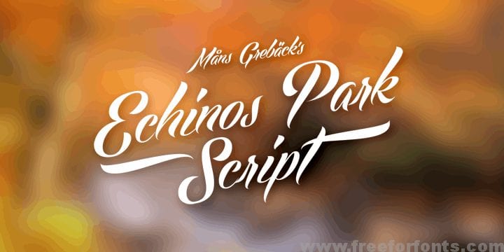 Echinos Park Script PERSONAL US font