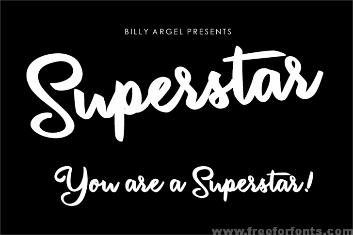 Superstar Personal Use font
