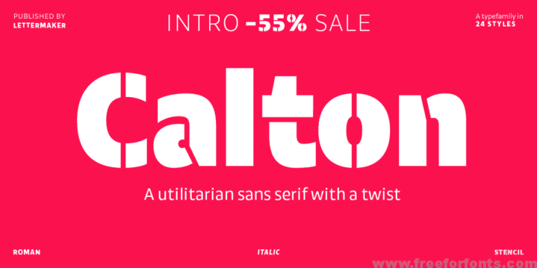 Calton Font Family – 24 Fonts Free Download
