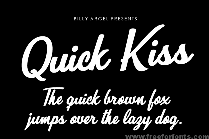 Quick Kiss Personal Use font