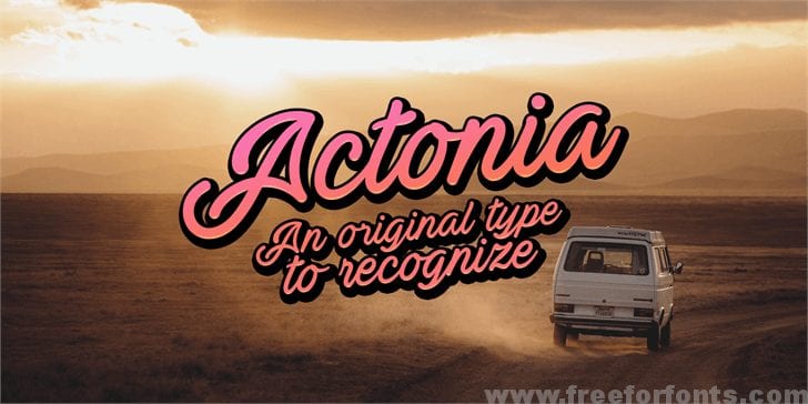 Actonia PERSONAL USE font