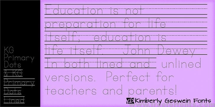 KG Primary Dots font