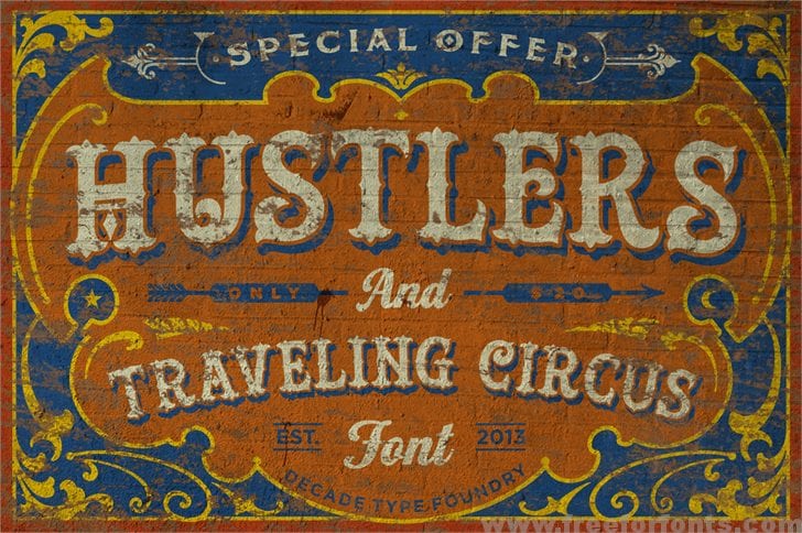 Hustlers Rough Demo font