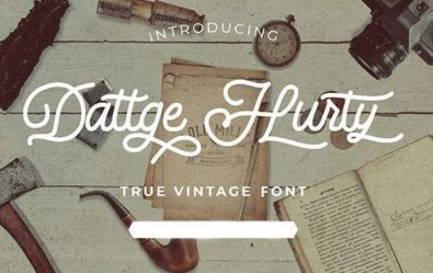 Dattge Hurty Monoline Retro Font