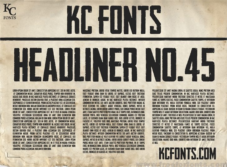 Headliner No. 45 font
