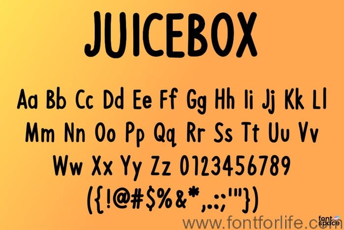 JUICEBOX Font