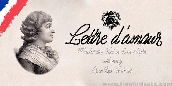 Lettre D’amour Font Family Free Fonts Download