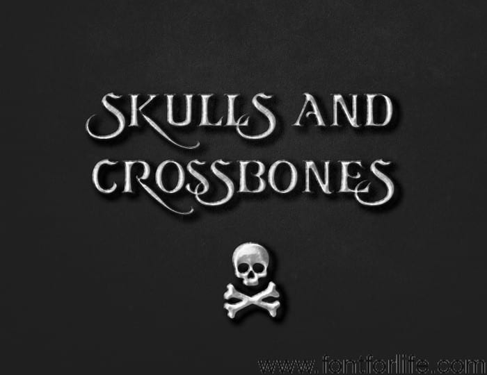 Skulls and Crossbones Font