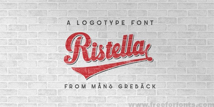 Ristella PERSONAL USE ONLY font