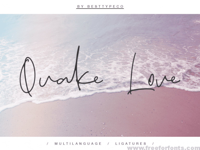 Quake Love Script Font Free Download
