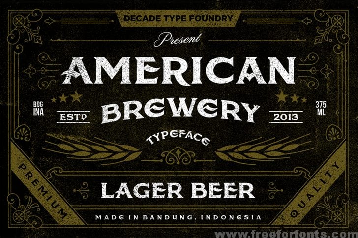 American Brewery Rough font